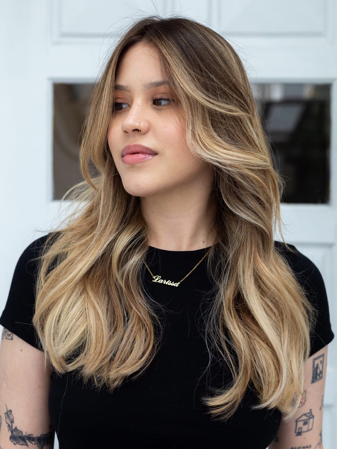 Loiro com franja